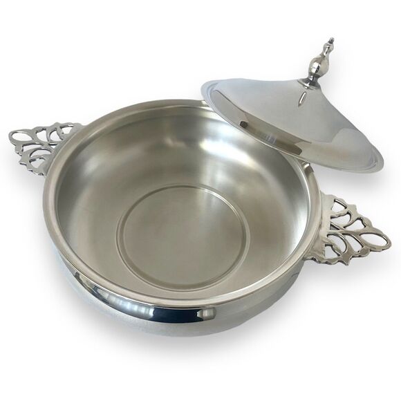 Vintage F.B. Rogers Silver Plate Server Casserole with Lid Handles Serveware - Picture 1 of 12